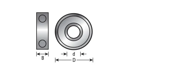 Steel Ball Bearing Guide | 7⁄8 Overall Dia x 3⁄16 Inner Dia x 3⁄16 Height | 47719 | 738685477199