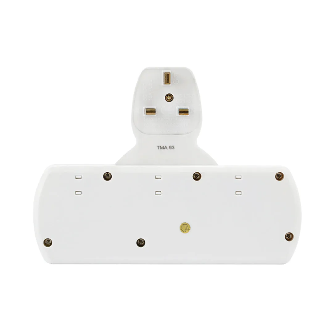 Terminator 3-Way Universal T Socket Adaptor With Individual Switch & Indicator - TMA 93