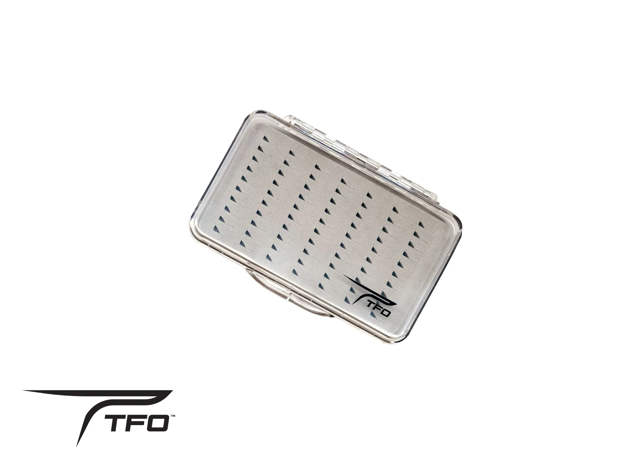 TFO Clear Fly Box With Slit Foam Small Holds 70 Flies