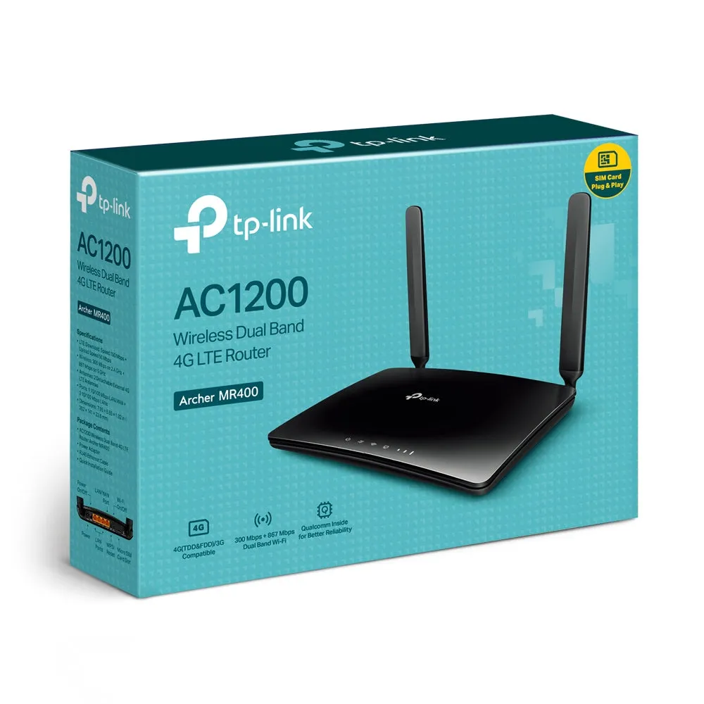 Tp-Link Archer Mr400 V3 - Wireless Router - Wwan - Wi-Fi 5 - Dual Band