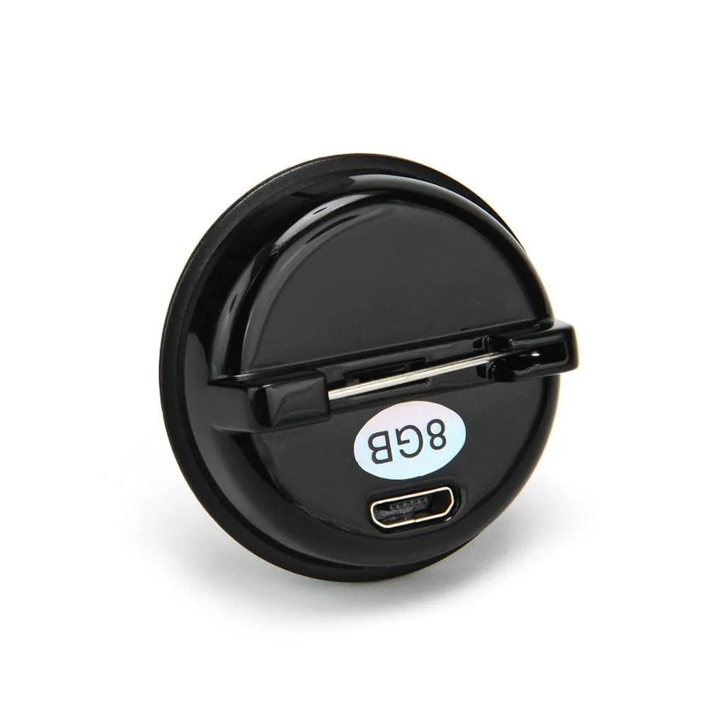 Ultra Stealth Pin Button Voice Recorder - Hidden Sound Activated Recorder