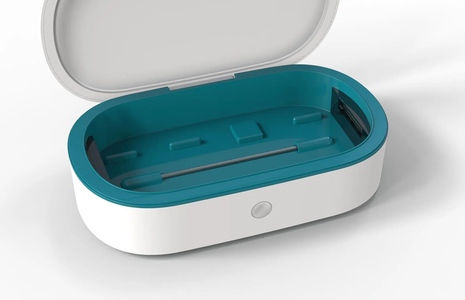 UV Sterilizer Box With Wireless Charger (White   Green)