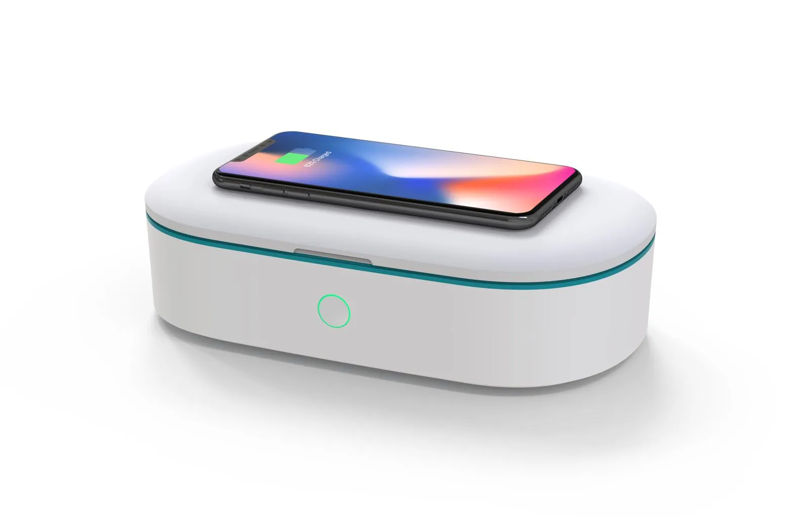 UV Sterilizer Box With Wireless Charger (White   Green)