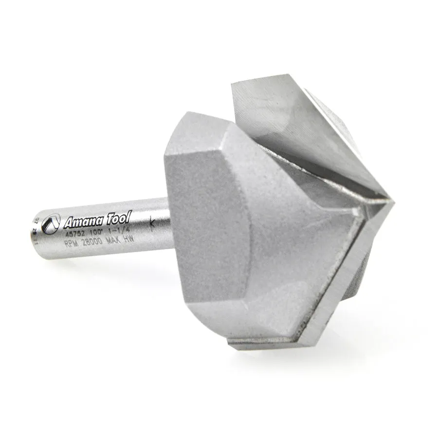 V Groove Router Bit | 100°x 1 1⁄4 Dia x 53⁄64 x 1⁄4" Shank | 45752 | 738685757529