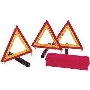 Warning Triangle, (Set of 3) w/Carrying Case | WTR