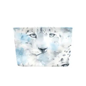 White Leopard Fabric Storage Basket