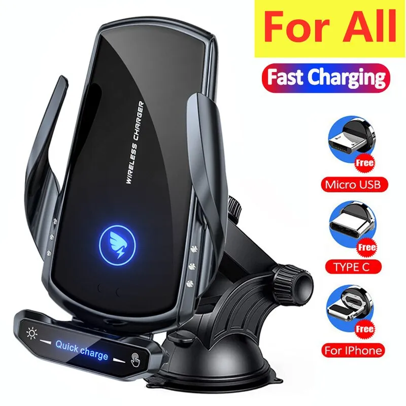 Wireless Charger Car Phone Holder Stand 15W Fast Charging