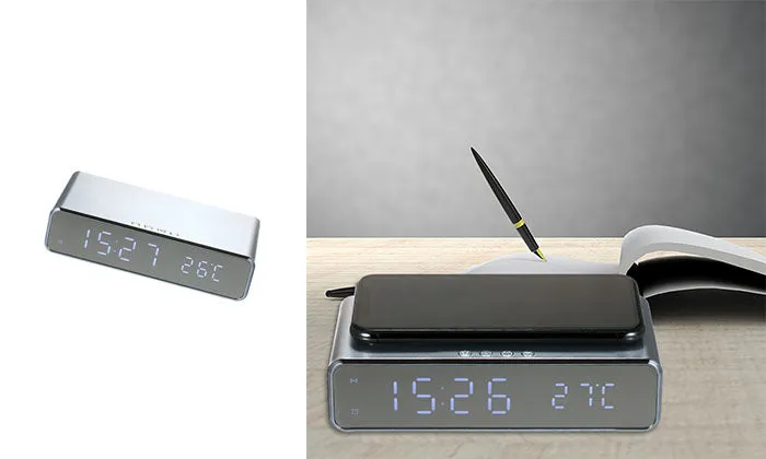 Wireless Charger LED Desk Clock