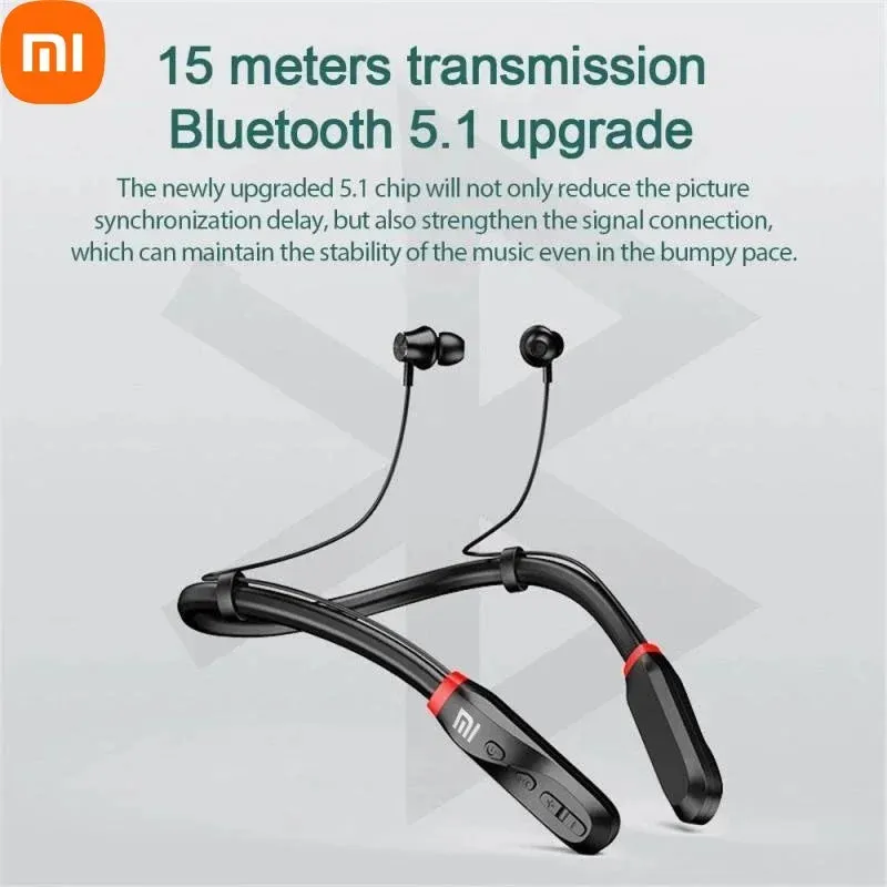 Xiaomi Wireless Bluetooth 5.1 Sport Earbuds Built-In Mic Neckband Headphone I35 Stereo Earbuds Headset for Running 200 Hour Play