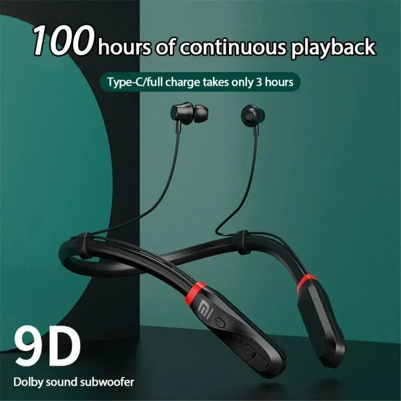 Xiaomi Wireless Bluetooth 5.1 Sport Earbuds Built-In Mic Neckband Headphone I35 Stereo Earbuds Headset for Running 200 Hour Play