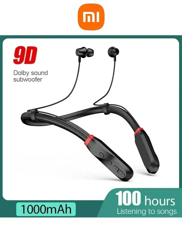 Xiaomi Wireless Bluetooth Headphones Neckband 5.1 Headphone with Mic Stereo Earbuds Headset  Xiaomi I35 Earphones 200 Hour Play