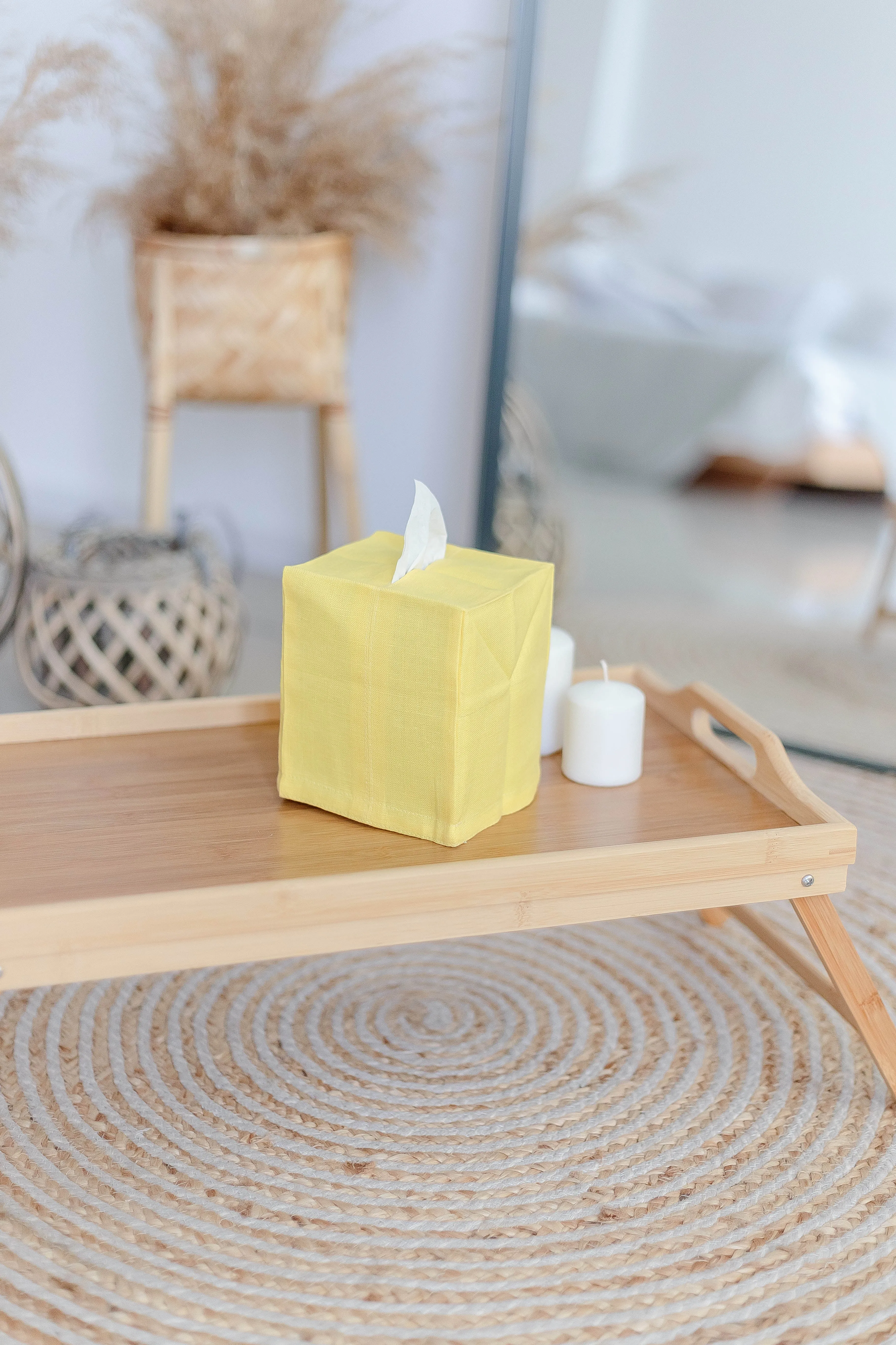 Yellow Lemon Tissue Box Cover